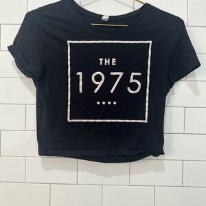 Black 'The 1975' Graphic Crop Top M/L